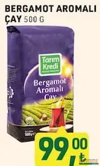 TARIM KREDİ BERGAMOT AROMALI ÇAY 500 G fiyat ve kampanya bilgisi